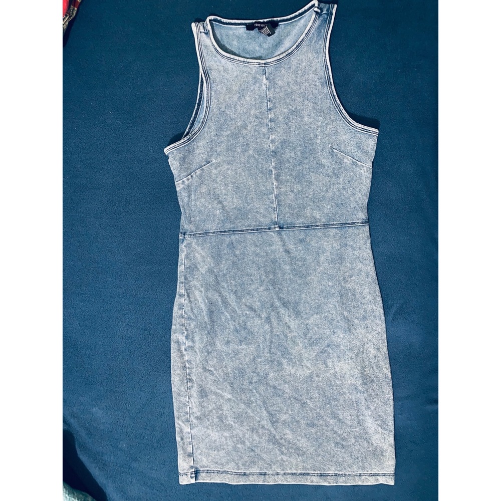 Denim mini dress